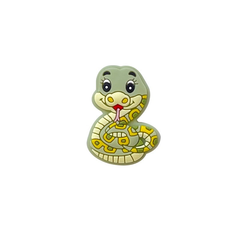 Wholesale 20pcs 2D cute little snake colorful beads